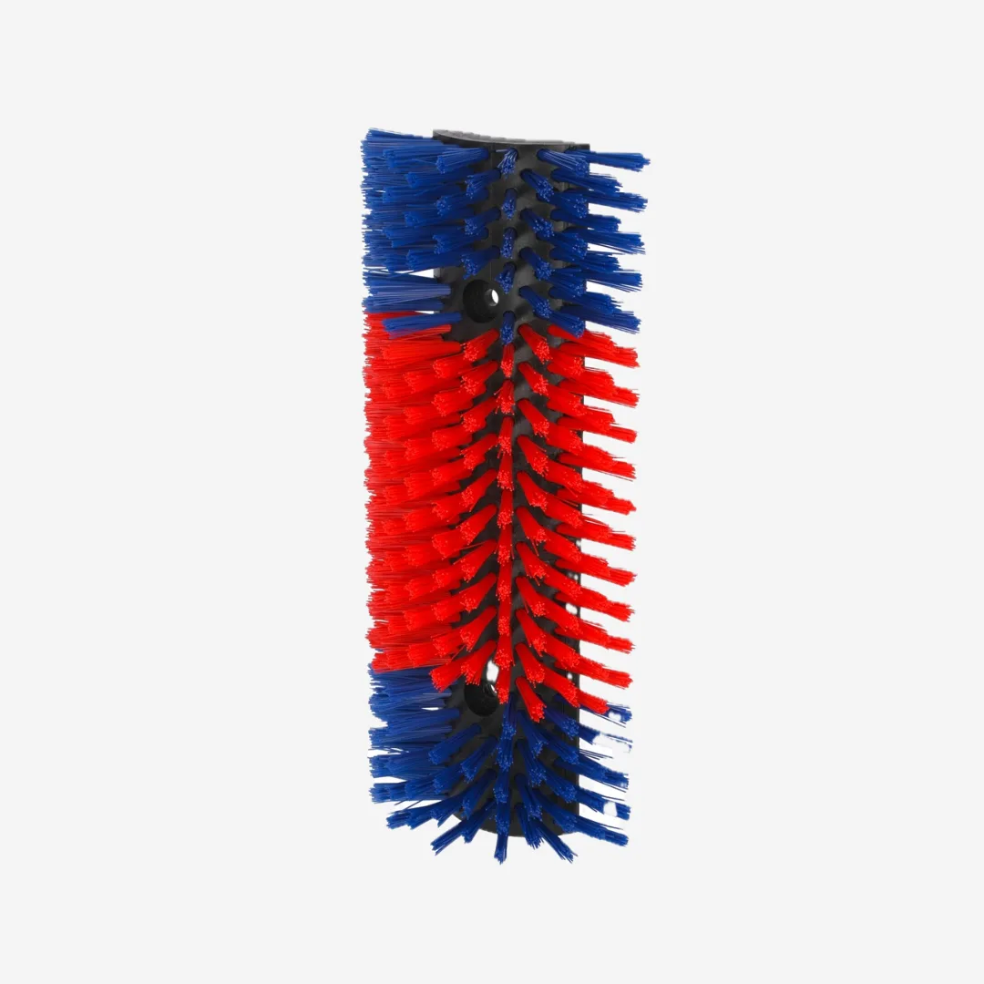 Halbrunde Kratzbürste blau-rot