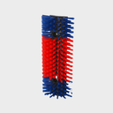 Halbrunde Kratzbürste XL blau-rot