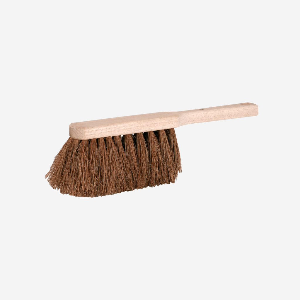 Handfeger Kokos, flacher Holz- griff mit Loch
