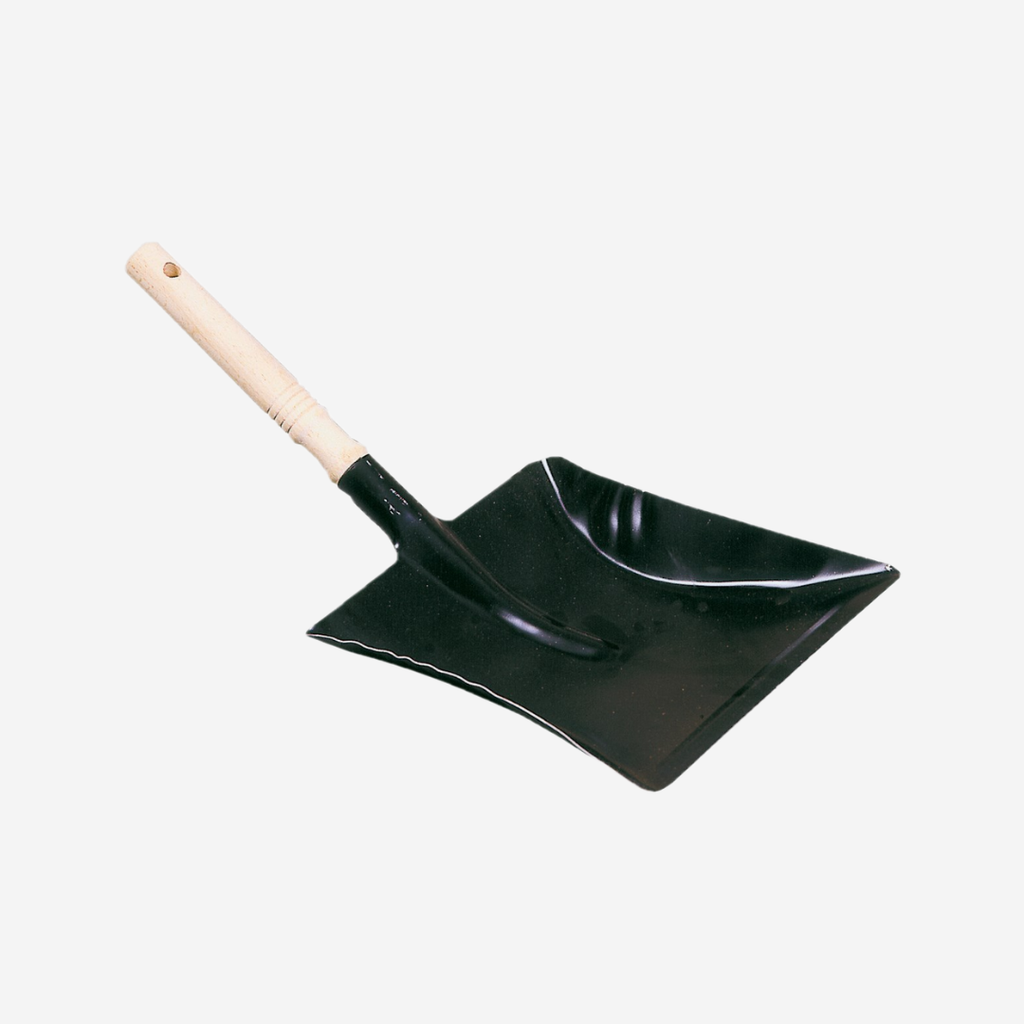 Kehrschaufel schwarz Holzgriff