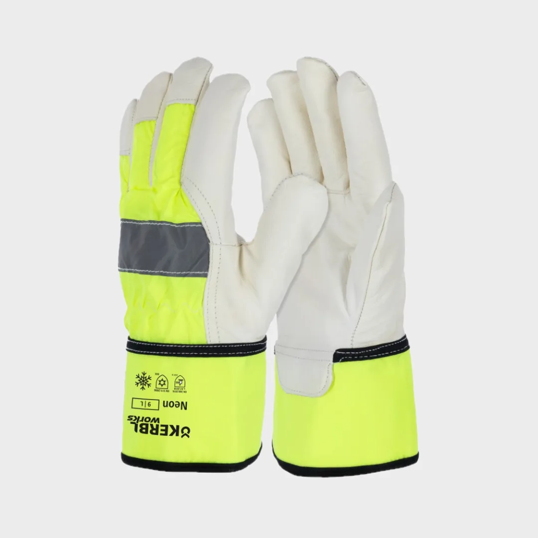 Winterhandschuh Neon Ziegenleder, Gr. 9/L