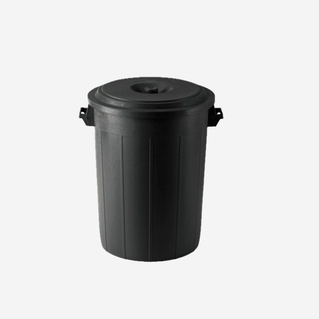 Futtertonne mit Deckel 70L schwarz