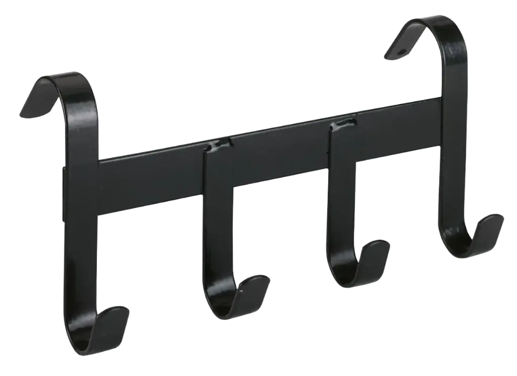 Trensenhalter mit 4 Haken, schwarz