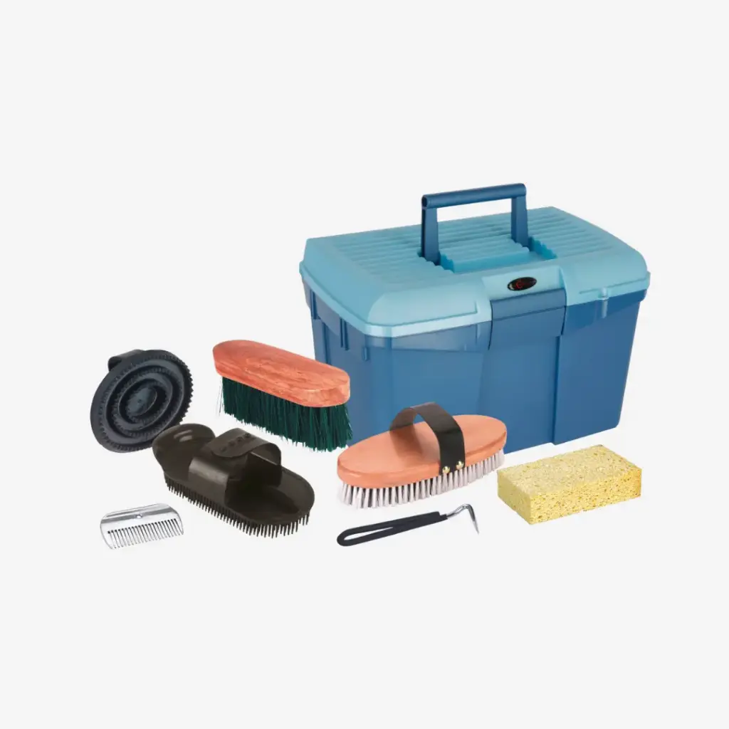Putzbox mit herausnehmbarem Einsatz, befüllt