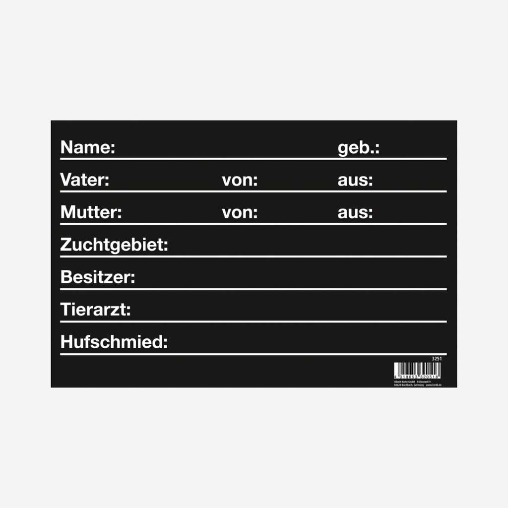 Pferdestalltafel 30 x 20 cm