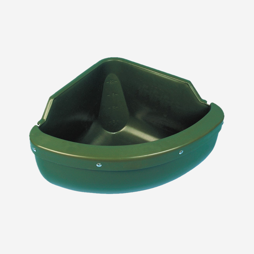 Eck-Futtertrog incl.  Beißkante, Kunststoff