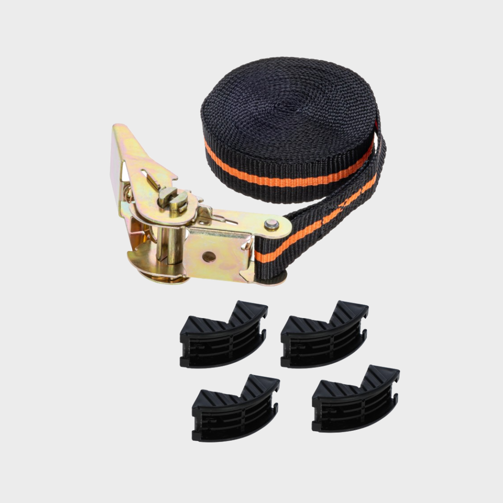 Ratschenzurrgurtset 25mm x 5m mit 4 Kantenschutz