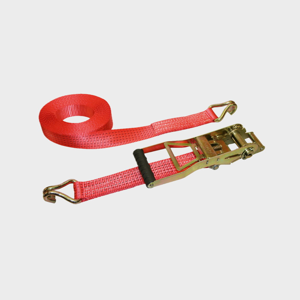 Langhebelratschenzurrgurt 2tlg 2500/5000kg, 8m/50mm ERGO rot