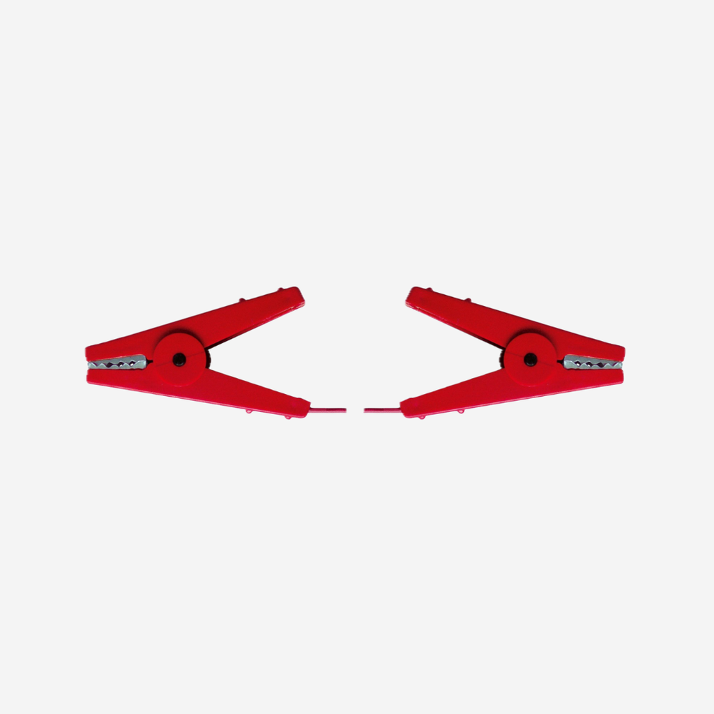 Zaunverbindungskabel mit 2 Krokodilklemme rot,  60cm