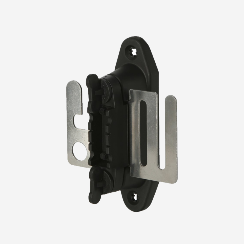 Profi Tor-/Bandisolator m. Niroplatte, schwarz, 4 Stck.
