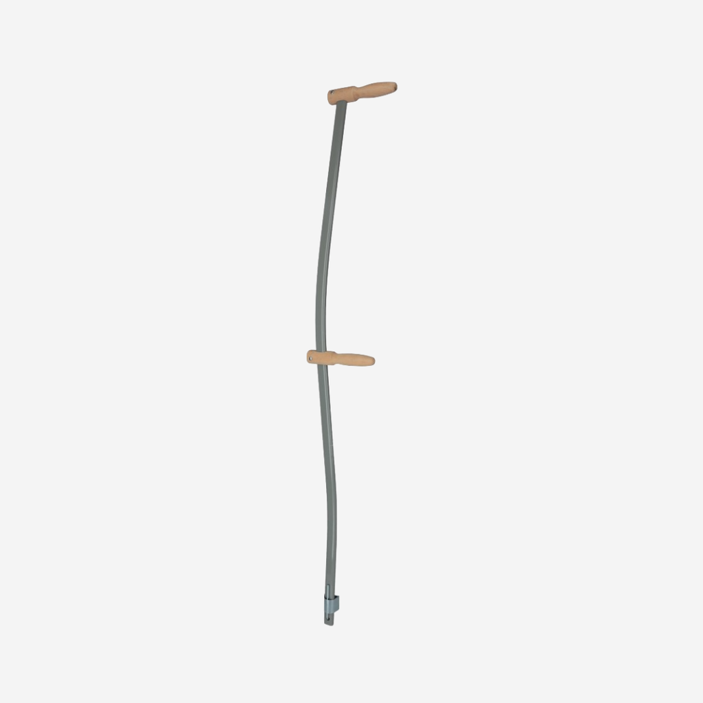 Sensenstiel 150 cm, Stahlrohr, gebogen