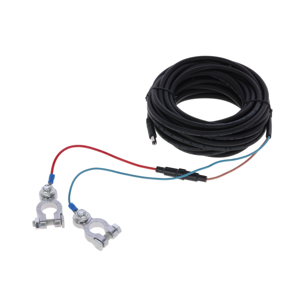 Batteriekabel Klinkenstecker, +/- Schraubklemmen, 8 m