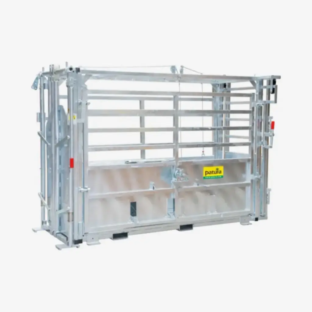 Betäubungsbox mit aufziehbarer Seite