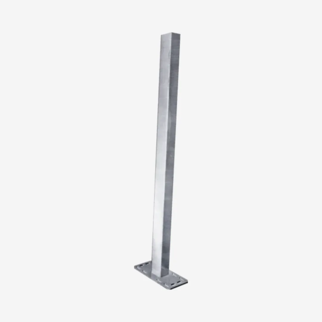 Pfosten 90 x 90 mm, L= 1,65 m, Bodenplatte Spaltenboden
