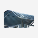 Dachkanten-Schutzbügel, umlaufend, für Profi-Viereckraufen 2,00 x 2,05 m