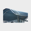 Dachkanten-Schutzbügel, umlaufend, für Großballenraufen 3 x 2 m, vz