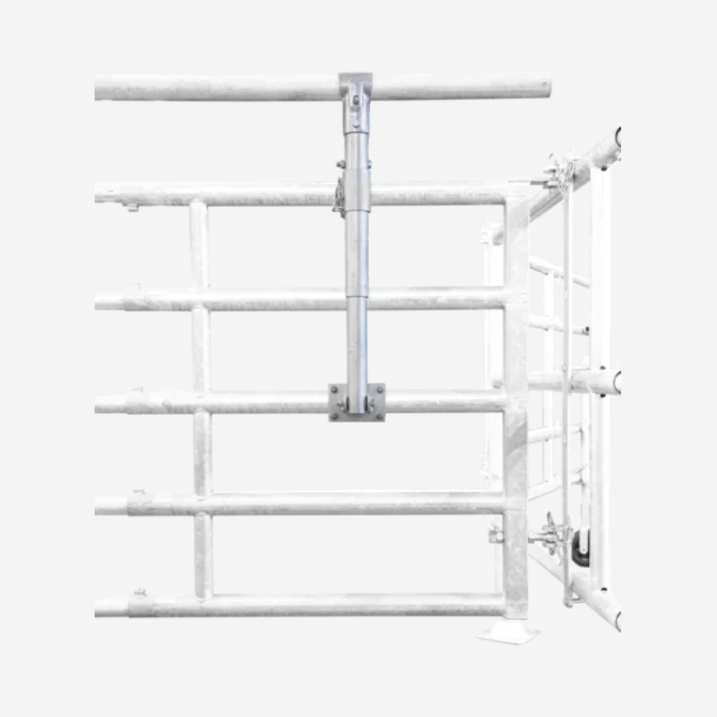 Halter für Zusatzrohr für Abtrennungen und Tore