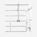 Halter für Zusatzrohr für Abtrennungen und Tore