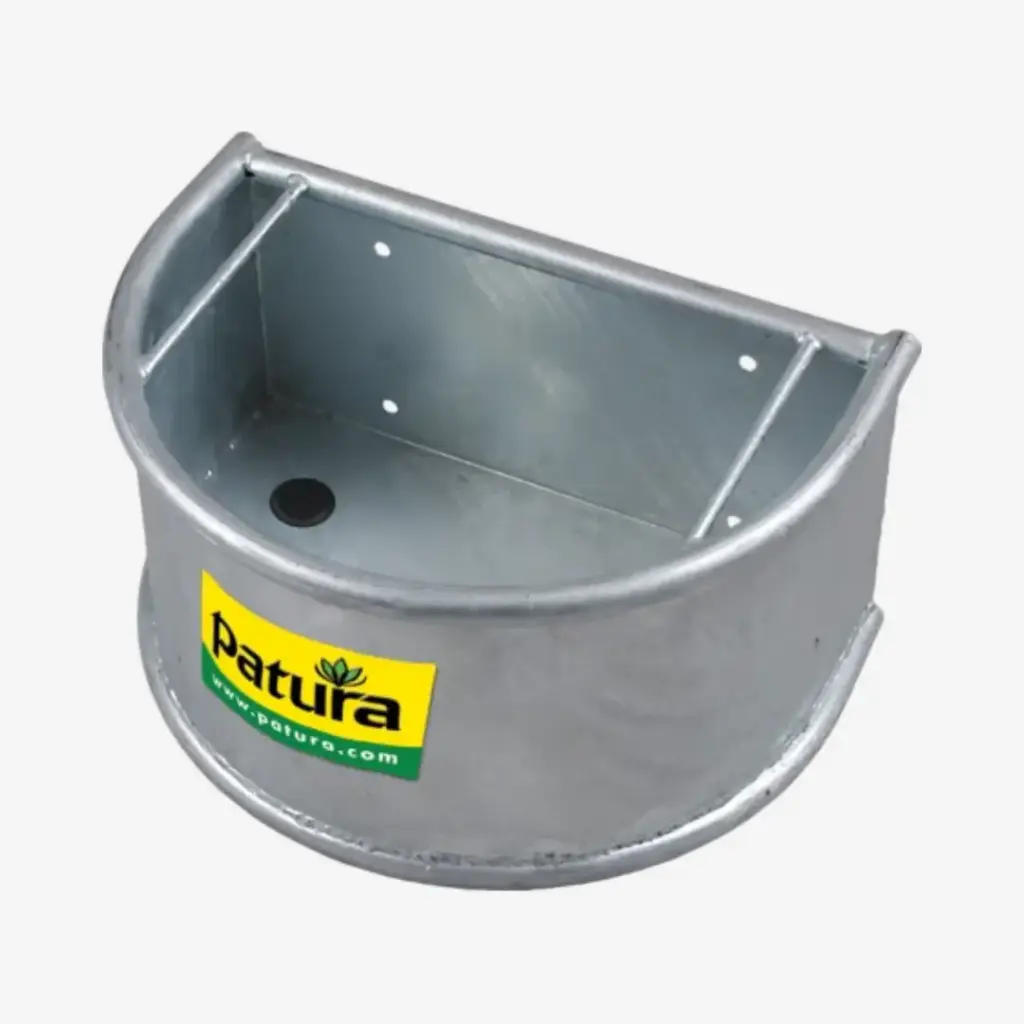 Halbrundtrog, verzinkt, 44x32x25cm