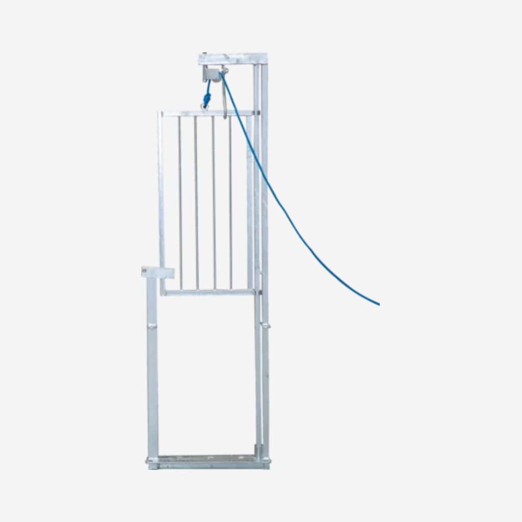 Falltor mit Seilbetätigung, für Schaf Fanganlagen, verzinkt