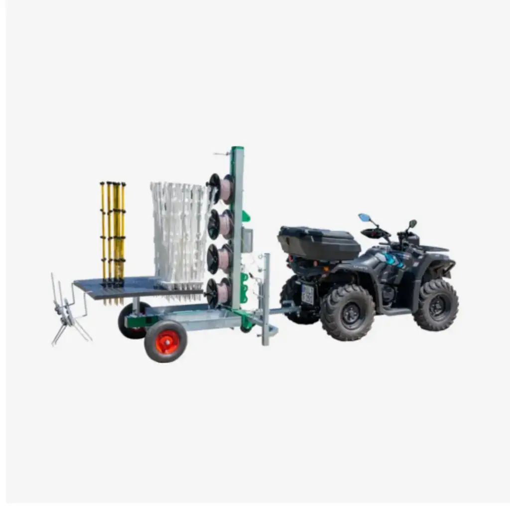 Weidezaunmaschine TornadoMaster 5.0 ATV für bis zu 5-reihige Zäune mit Fahrwerk
