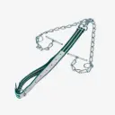 Rinderanb. kompl. m. Kette 6mm dopp., mit Karabiner