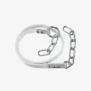 Rinderanbindung 180cm doppelt m.Metallkausche, Ring am Band