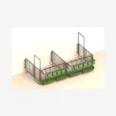 Doppelset f. 2x3er-Kälbergrup. mit Wandbefestigung