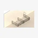 Doppelset f. 2x5er-Kälbergrup. mit Wandbefestigung