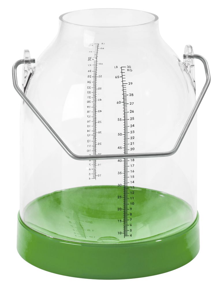 Melkeimer 30 Liter mit Skala grün, Bügelhöhe 117