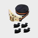 Ratschenzurrgurtset 25mm x 5m mit 4 Kantenschutz, 122/245kg