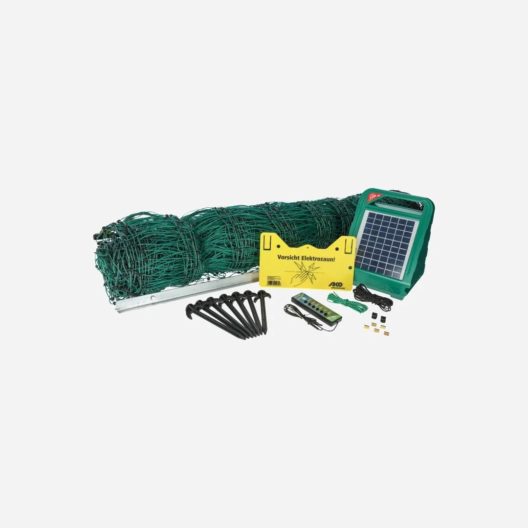 Geflügelnetz-Set 50 m, grün inkl. Solargerät S250+ Zubehör