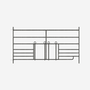 Schafpanel 1,83m mit 2 Lämmer- schlupf,Höhe 0,92m -feuerverz.