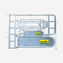 Abtrennung für Tierbehandlung