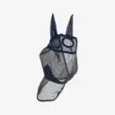 Fliegenmaske mit Ohren-und UV-Schutz,  navy, Pony, Nüsternschutz