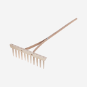 Holzrechen Mini mit Stiel 