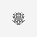 Entmistungsseil (Edelstahl) 6x19S-FC, 500m Rolle